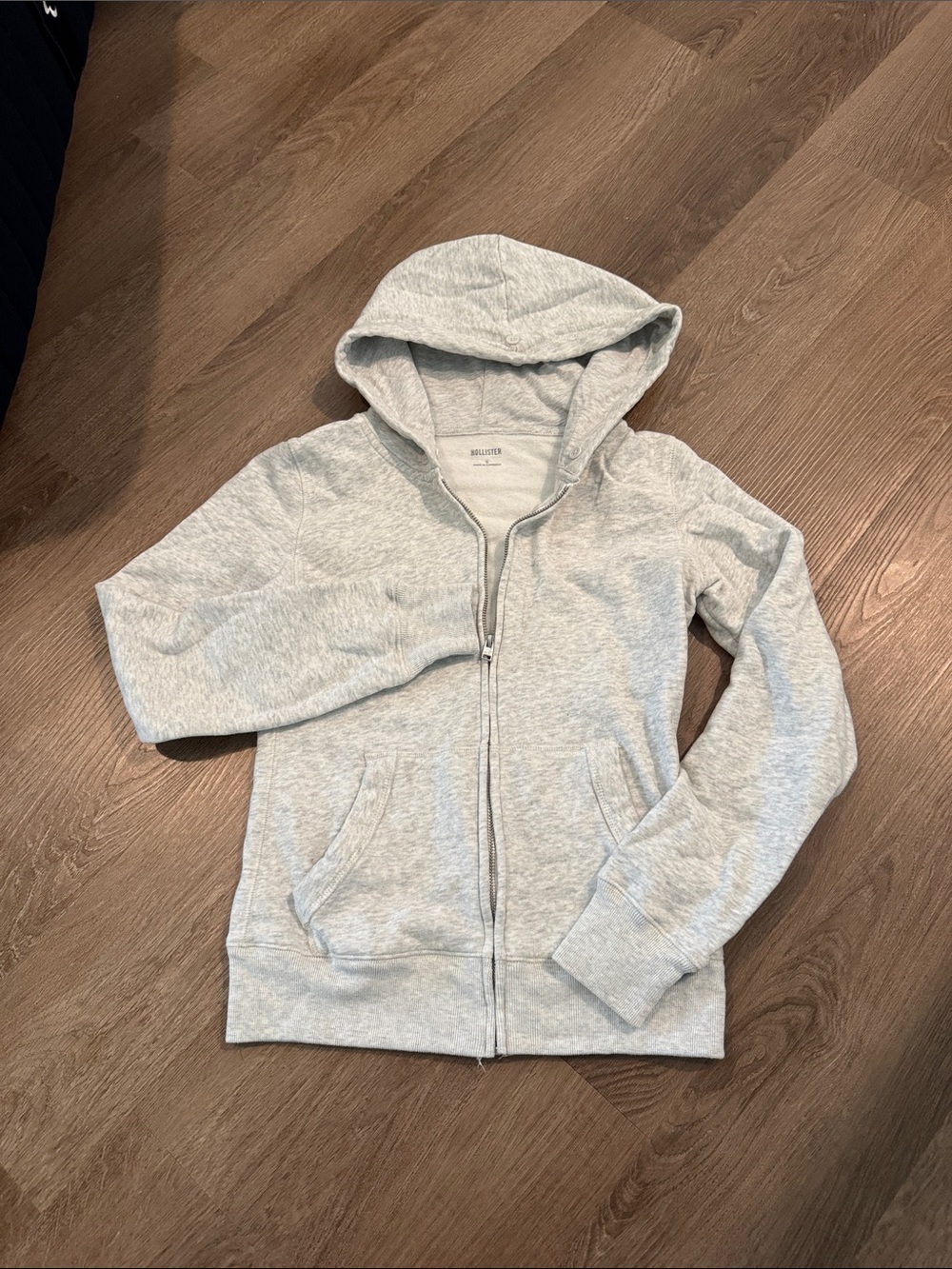 Hollister Heather Gray Full-Zip Hoodie